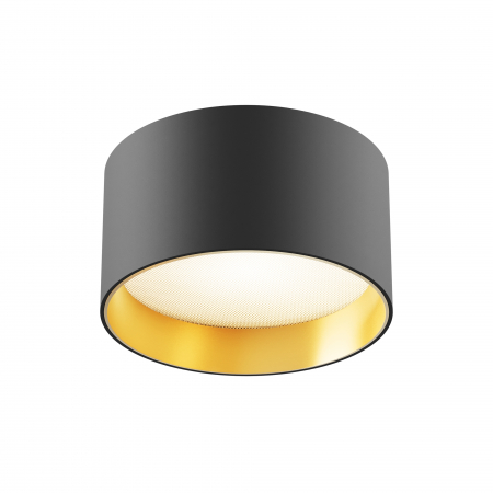 Promotii - Plafoniera LED Vega C089CL-12W3K-BMG, 12W, 890lm, lumina calda, IP20, neagra+aurie, Maytoni