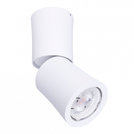 Produse - Spot cilindric aplicat alb ajustabil Raan Ø 6,5 cm din metal, C0123 - Maxlight