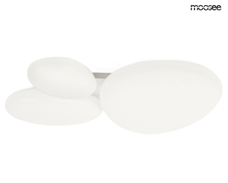 Produse - Plafonieră Cloud 3 62x14x88 cm, Metal Alb - Moosee