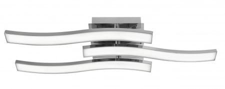 Plafoniera crom LED 3 elemente ondulate Enora 51 cm, design modern, 81002001 - Novaluce [1]