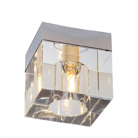 Produse - Spot tavan cub Luce 9x9 cm metal/sticla, design modern, C0028 - Maxlight