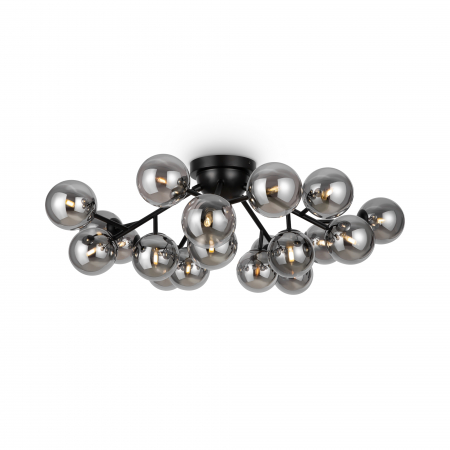 Plafoniere LED - Plafoniera Dallas MOD545CL-20B, 20xG9, neagra+fumurie, IP20, Maytoni