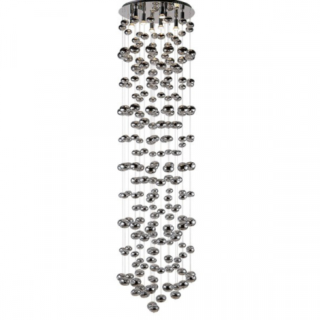 Plafoniere LED - Plafoniera de lux Aqua XXL 220 cm metal crom, design modern in forma de bule, AZ 1296 - Azzardo
