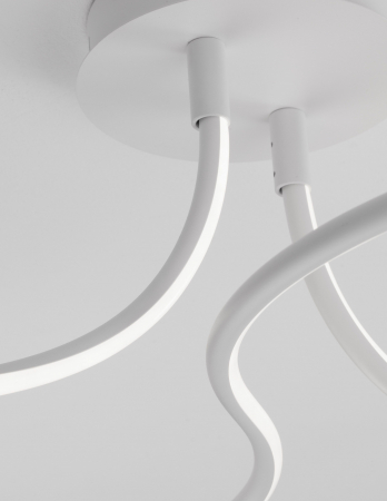 Plafoniera de lux aurie/crom/alba Stina 100 cm, LED dimabil, design modern, 9357087 - Novaluce [5]