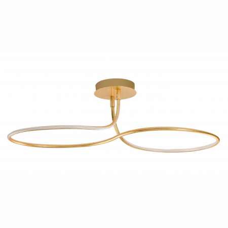 Plafoniera de lux aurie/crom/alba Stina 100 cm, LED dimabil, design modern, 9357087 - Novaluce [9]