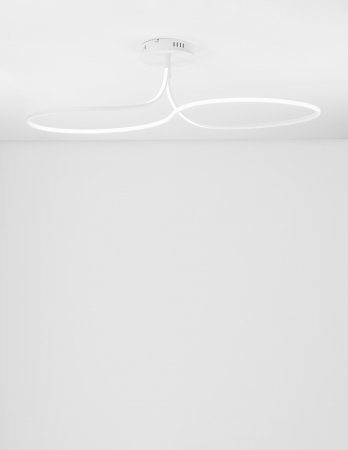 Plafoniera de lux aurie/crom/alba Stina 100 cm, LED dimabil, design modern, 9357087 - Novaluce [2]