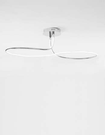 Plafoniera de lux aurie/crom/alba Stina 100 cm, LED dimabil, design modern, 9357087 - Novaluce [18]