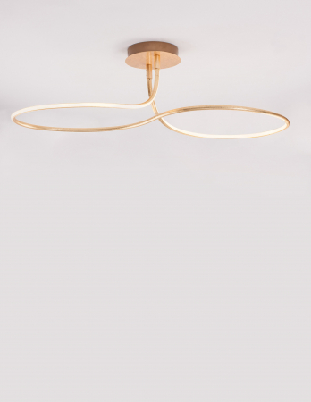 Plafoniera de lux aurie/crom/alba Stina 100 cm, LED dimabil, design modern, 9357087 - Novaluce [12]