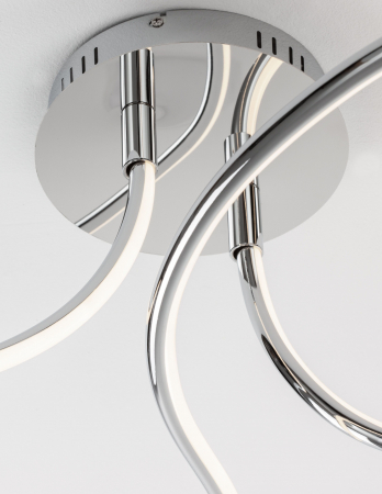 Plafoniera de lux aurie/crom/alba Stina 100 cm, LED dimabil, design modern, 9357087 - Novaluce [20]