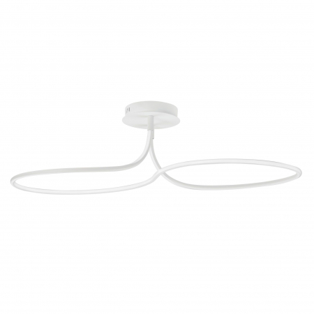 Promotii - Plafoniera de lux aurie/crom/alba Stina 100 cm, LED dimabil, design modern, 9357087 - Novaluce