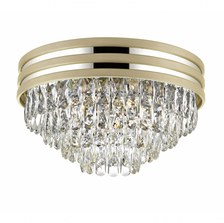 Promotii - Plafoniera de lux auriu/argintiu cu cristale NAICA Ø46 cm stil modern glam, 003064-020102 - Zumaline