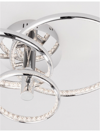 Plafoniera de lux crom Avone, cu 3 inele ajustabile cu LED dimabil, Ø 45 cm, 9349061 - Novaluce [9]
