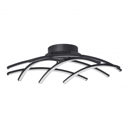 Promotii - Plafoniera de lux neagra Basket 59 cm stil modern, iluminare LED dimabila, 9848136 - Novaluce