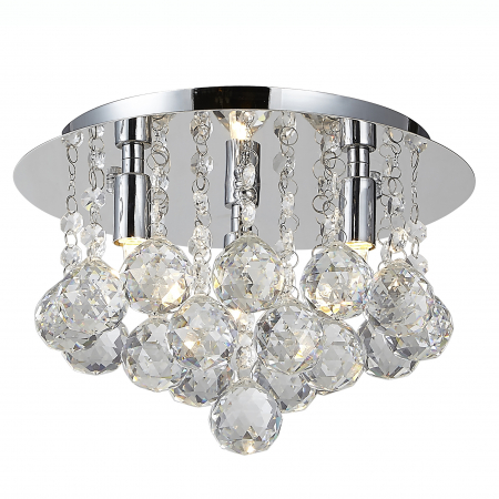 Plafoniere LED - Plafoniera de lux rotunda cu cristale Antoine, aurie/crom, diverse dimensiuni, AZ 1285 - Azzardo