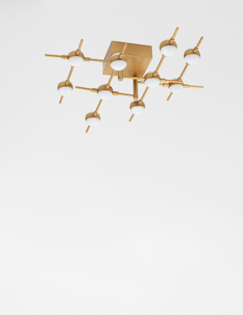 Plafoniera dimabila aurie moderna Molecule 61 cm 10 becuri, iluminare LED, 9180610 - Novaluce [3]