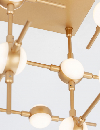 Plafoniera dimabila aurie moderna Molecule 75 cm 18 becuri, iluminare LED, 9180618 - Novaluce [1]
