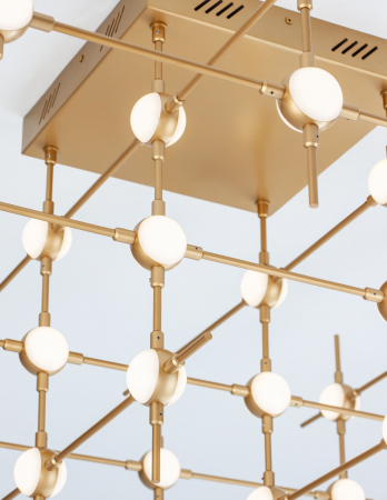 Plafoniera dimabila aurie moderna Molecule 75 cm 36 becuri, iluminare LED, 9180636 - Novaluce [4]