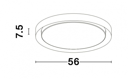 Plafoniera dimabila LED aurie/alba/neagra Berna Ø46/56 cm, metal si acril, design modern, 9053592 - Novaluce [8]