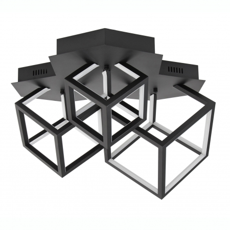 Plafoniera dimabila LED aurie/neagra Gerho 64x41 cm abajur forma 3 cuburi, design minimalist, 9818242 - Novaluce [5]