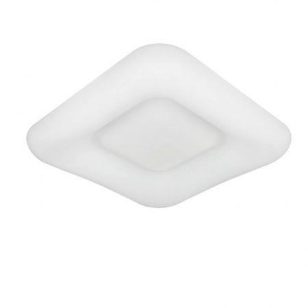 Plafoniere LED - Plafoniera dimabila LED patrata alba Glasco Square, divserse dimensiuni, acril/metal crom, AZ 2664 - Azzardo