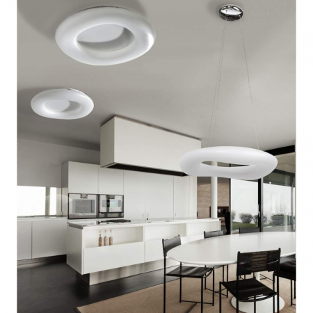 Plafoniera dimabila LED rotunda alba Glasco, divserse dimensiuni, acril/metal crom, AZ 2670 - Azzardo [6]