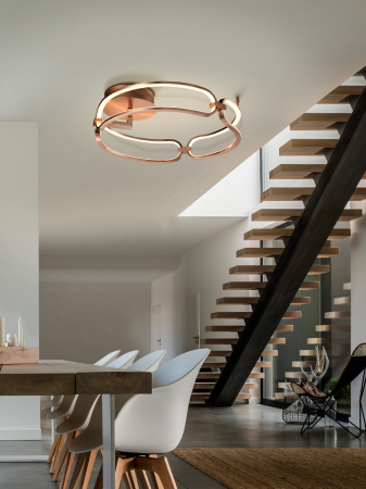 Plafoniera dimabila LED rotunda lux crom/aur roz Githa Ø 47 cm, metal, 786430 - Schuller [1]