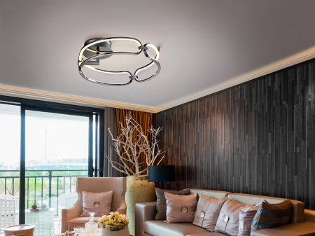 Plafoniera dimabila LED rotunda lux crom/aur roz Githa Ø 47 cm, metal, 786430 - Schuller [8]