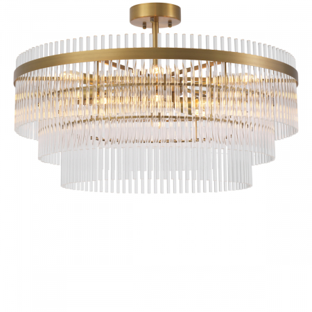 Plafoniere LED -   Plafoniera East finisaj din alamă antică 118486 EICHHOLTZ