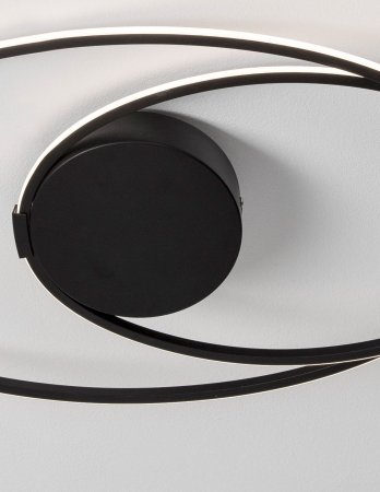 Plafoniera eleganta alba/crom/neagra Jorun 60 cm, iluminare LED, forma ovala, 9500710 - Novaluce [5]