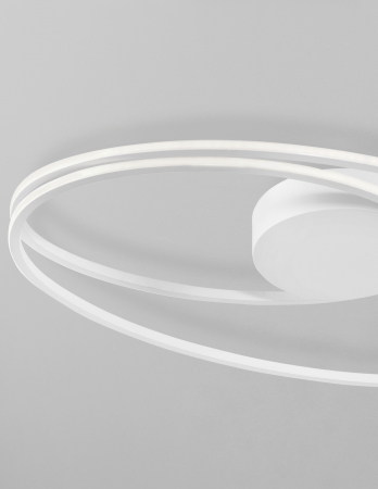 Plafoniera eleganta alba/crom/neagra Jorun 60 cm, iluminare LED, forma ovala, 9500710 - Novaluce [19]