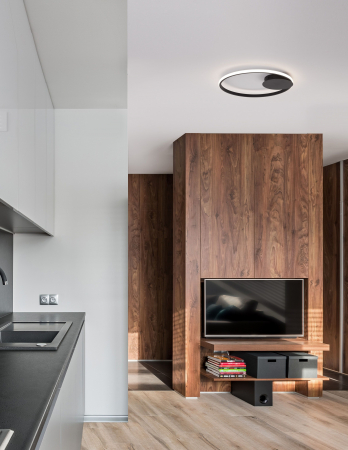 Plafoniera eleganta LED dimabila aurie/neagra/alba Rajma Ø50 cm, design minimalist, 9348071 - Novaluce [15]