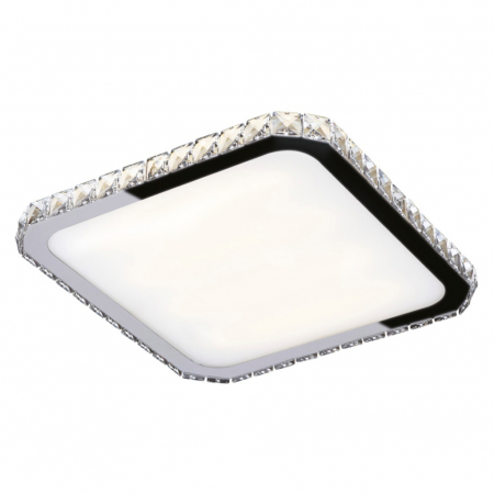 Plafoniere LED - Plafoniera eleganta patrata iluminare LED Claudi 44x44x8 cm metal/sticla, C0118 - Maxlight