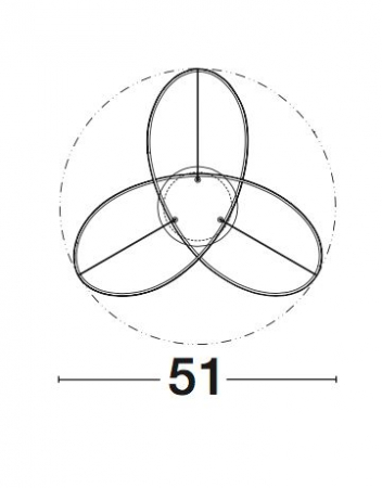 Plafoniera eleganta premium Loop aurie/alba Ø51 cm, forma bucla design modern, 1701101003 - Novaluce [2]