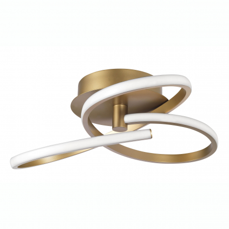 Plafoniere LED - Plafoniera eleganta premium Loop aurie/alba Ø51 cm, forma bucla design modern, 1701101004 - Novaluce