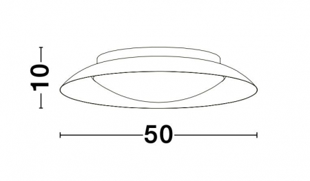 Plafoniera eleganta rotunda aurie/argintie Yacha Ø50 cm, iluminare LED dimabila, 9053822 - Novaluce [5]