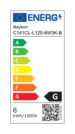 Plafonieră Focus T, Aluminiu Negru, 6W, MAYTONI C141CL-L125-6W3K-B [1]