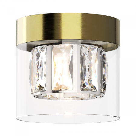 Produse - Spot auriu alama /transparent cu cristale GEM Ø11 cm, design glam sticla/metal, 003064-010939 - Zumaline