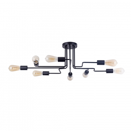 Plafoniera Gilbert T532CL-08B, 8xE27, neagra, IP20, Maytoni [2]