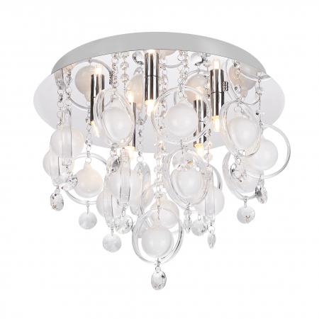 Plafoniere LED - Plafoniera rotunda cu cristale GRESSA Ø40 cm stil glam, 003064-016650 - Zumaline