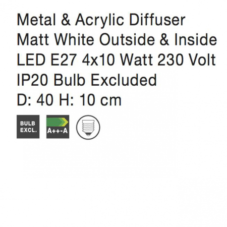 Plafoniera hexagonala diverse culori Drusia Ø 40 cm, din metal, 8186204 - Novaluce [4]