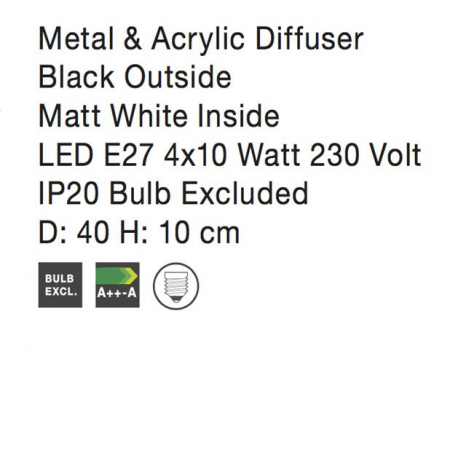 Plafoniera hexagonala diverse culori Drusia Ø 40 cm, din metal, 8186204 - Novaluce [7]
