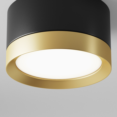 Plafonieră HOOP, Aluminiu și plastic Negru cu auriu, 12W, MAYTONI C086CL-GX53-SRD-BG [5]