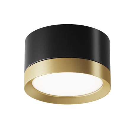 Promotii - Plafonieră HOOP, Aluminiu și plastic Negru cu auriu, 12W, MAYTONI C086CL-GX53-SRD-BG