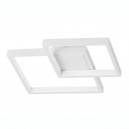 Plafoniera LED alba/neagra stil minimalist Aina 20/25 cm, forma doua patrate suprapuse, 9364038 - Novaluce [0]