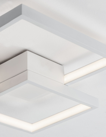 Plafoniera LED alba/neagra stil minimalist Aina 20/25 cm, forma doua patrate suprapuse, 9364038 - Novaluce [2]