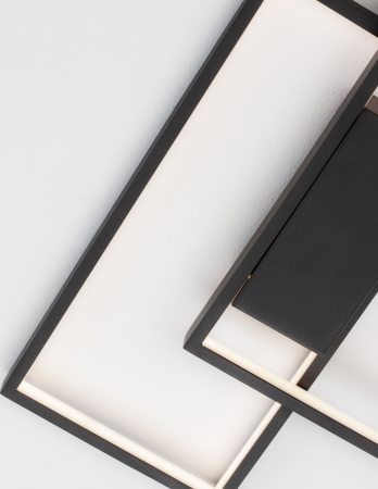 Plafoniera LED dimabila alba/neagra stil minimalist Aina 35/40 cm, forma patrat si dreptunghi suprapuse, 9364034 - Novaluce [12]