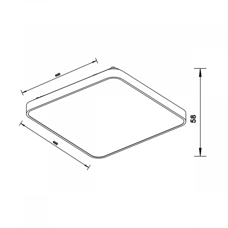 Plafoniera LED aurie/alba patrata SIERRA 40x40 cm, design modern, 003064-009114 - Zumaline [1]