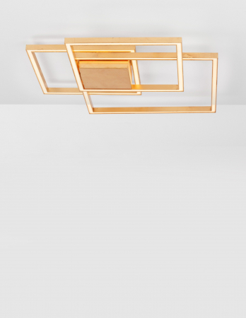 Plafoniera LED aurie Shiri 56 cm stil minimalist forma geometrica patrate suprapuse, 9500831 - Novaluce [2]