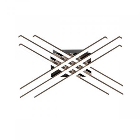 Promotii - Plafoniera LED crom CROSS 76x76 cm design modern, 003064-001279 - Zumaline