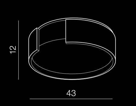 Plafoniera LED dimabila alba/neagra rotunda Feride 43 cm, design modern, AZ 2633 - Azzardo [2]